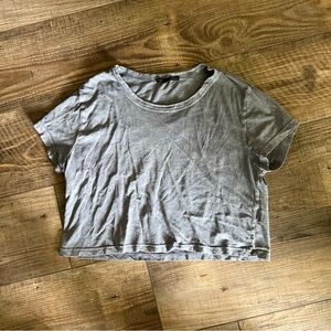 Truly Madly Deeply Gray Crop T-Shirt
